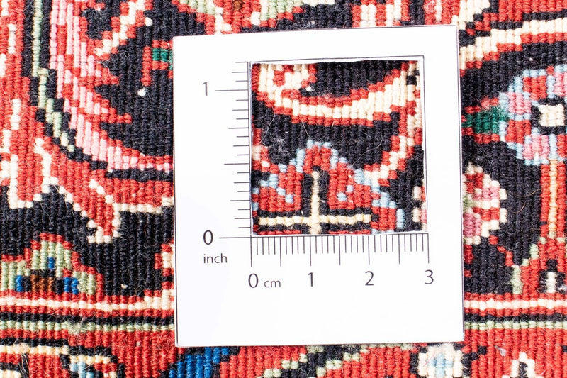 Persisk tæppe - Bijar - 348 x 252 cm - mørkerød