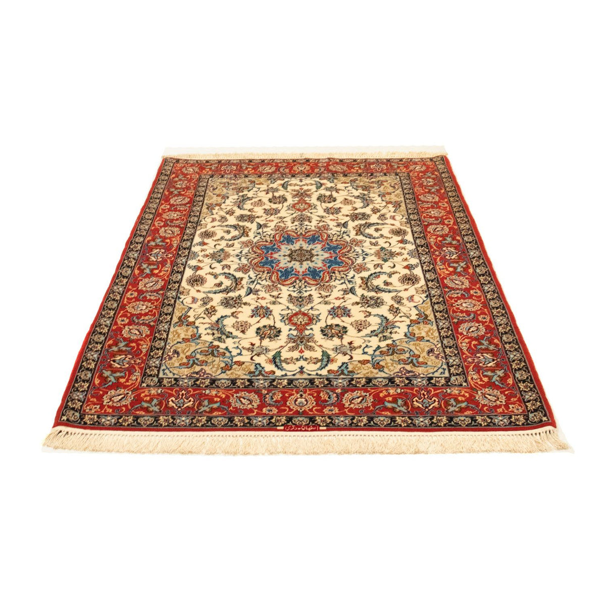 Persisk tæppe - Isfahan - Premium - 164 x 116 cm - beige