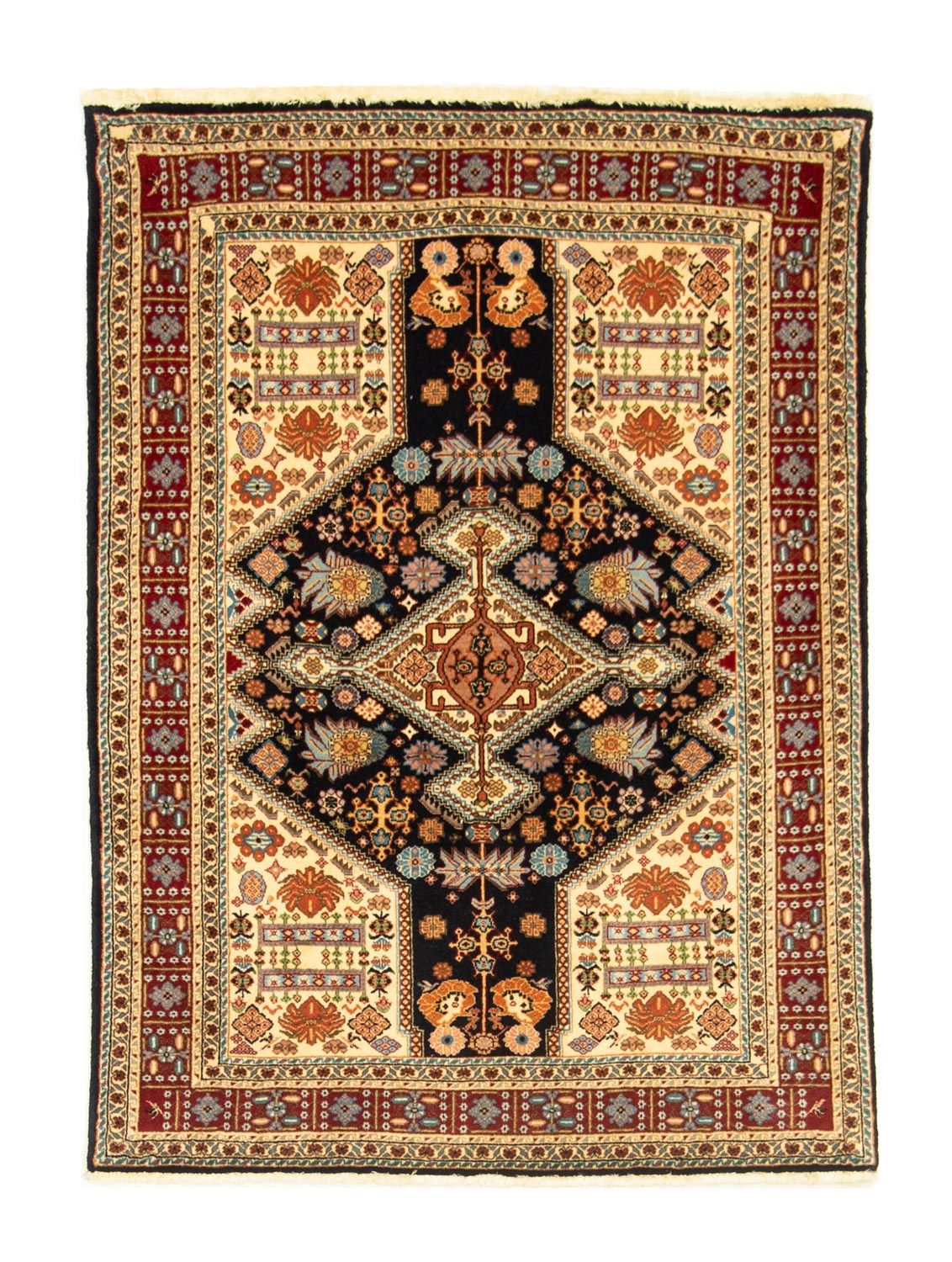 Persisk tæppe - Nomadisk - 138 x 102 cm - sort