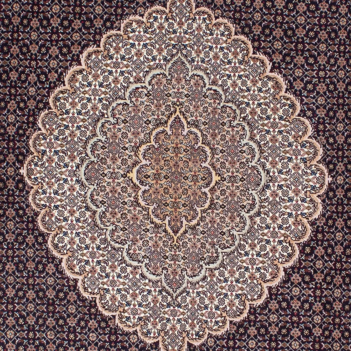 Persisk tæppe - Tabriz - 213 x 151 cm - mørkeblå