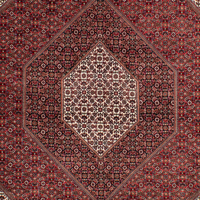 Persisk tæppe - Bijar - 304 x 204 cm - mørkerød