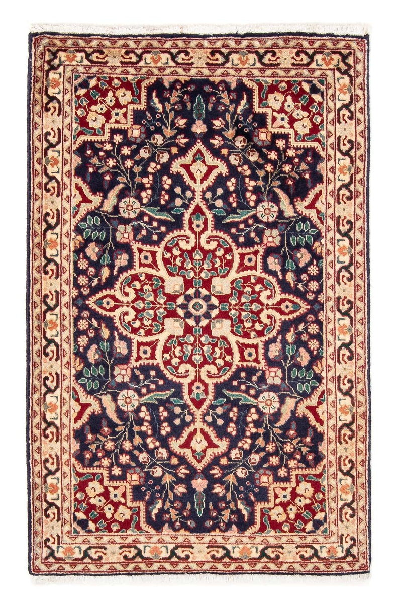 Persisk tæppe - Tabriz - 134 x 86 cm - mørkeblå