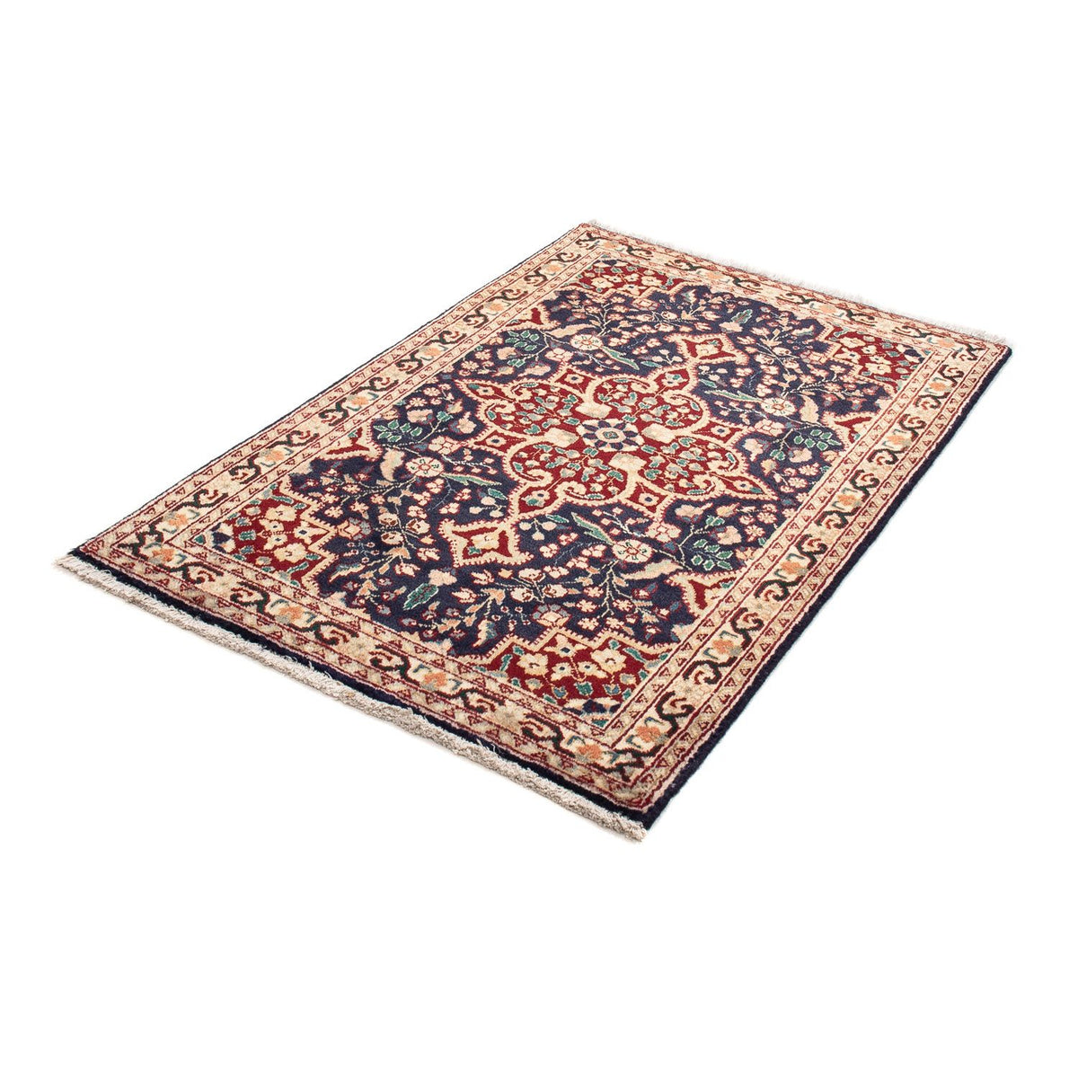 Persisk tæppe - Tabriz - 134 x 86 cm - mørkeblå
