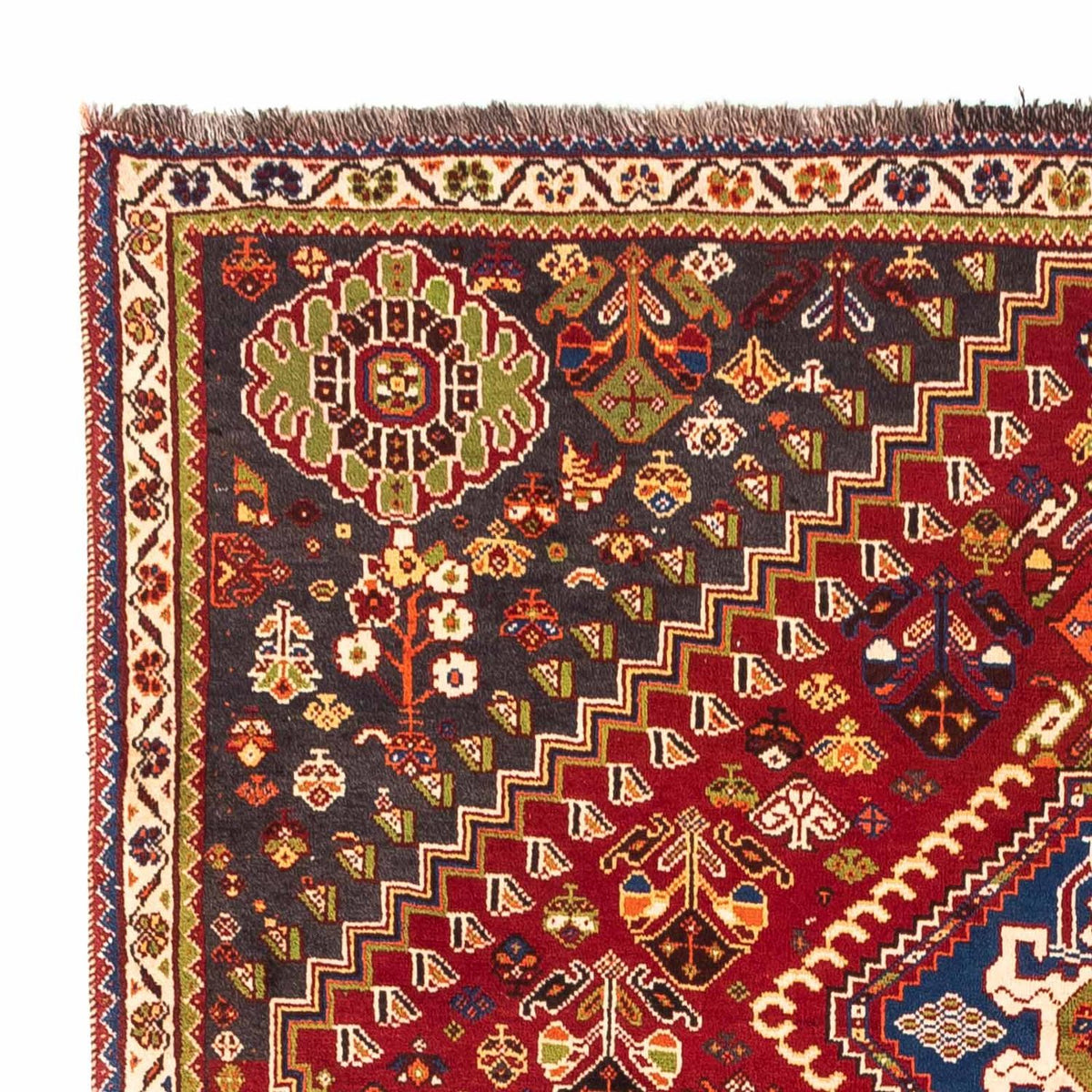 Persisk tæppe - Nomadisk - 257 x 173 cm - mørkerød