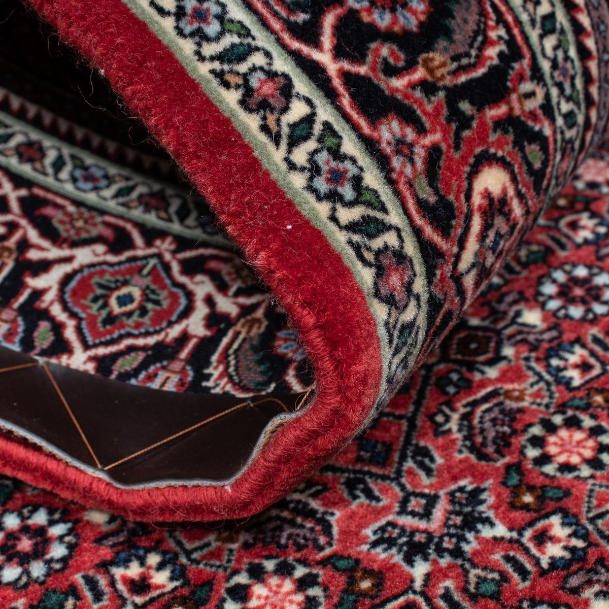 Løber Persisk tæppe - Bijar - 201 x 100 cm - mørkerød