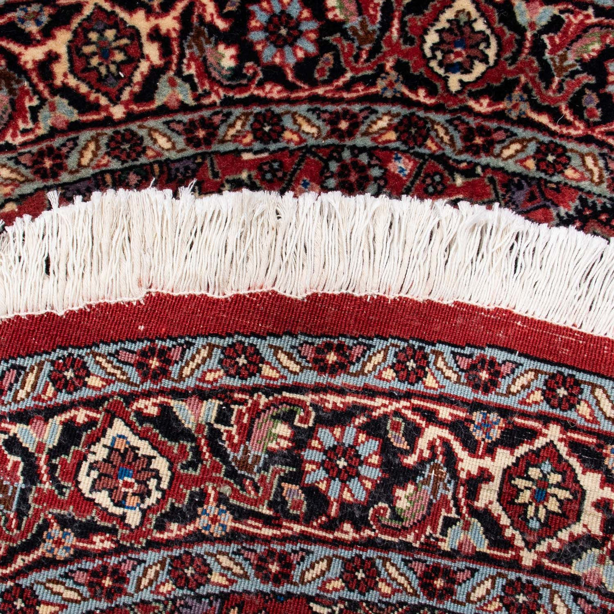 Persisk tæppe - Bijar rundt  - 100 x 100 cm - mørkerød