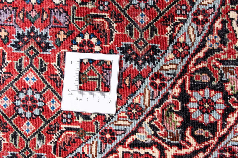 Persisk tæppe - Bijar rundt  - 100 x 100 cm - mørkerød