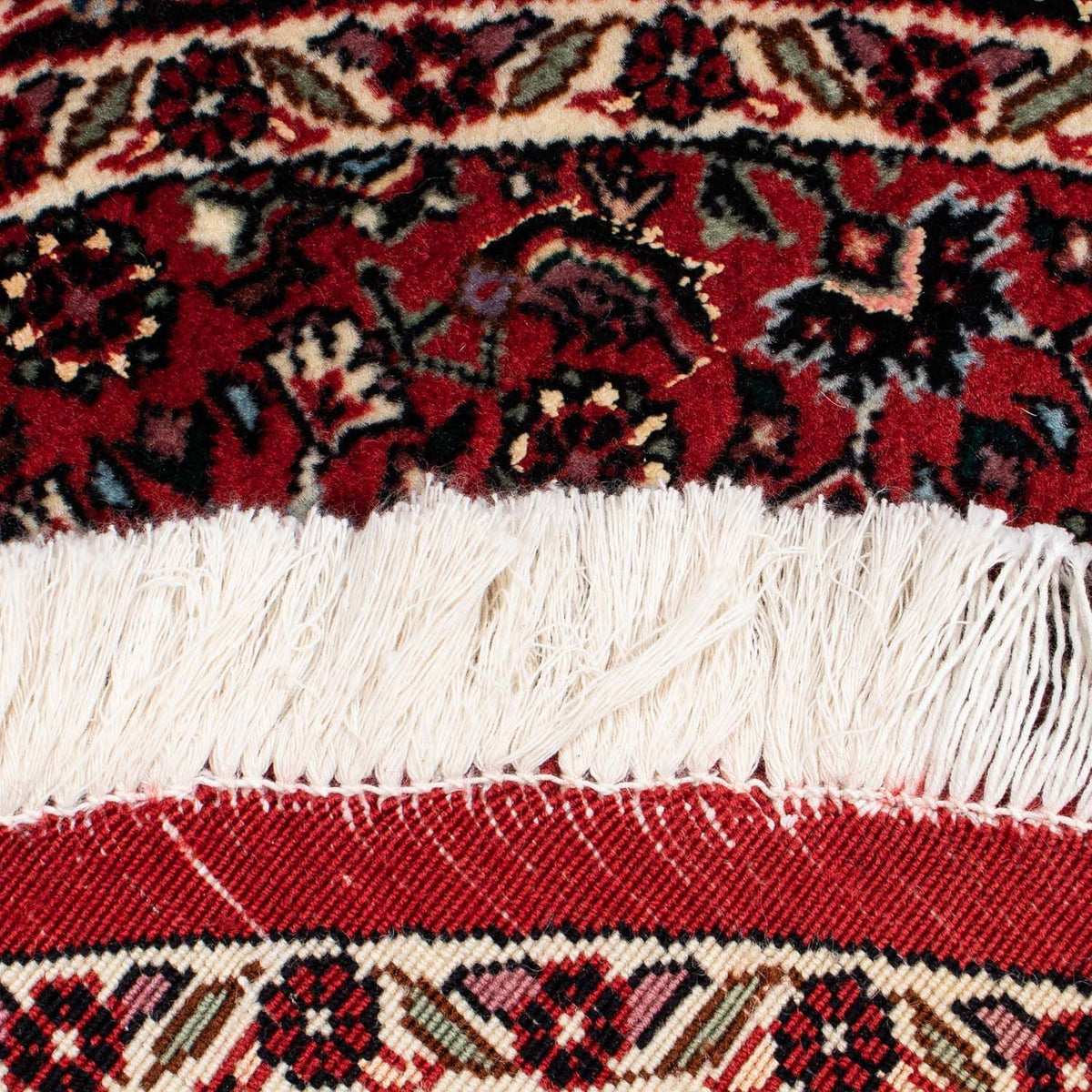 Persisk tæppe - Bijar rundt - 105 x 105 cm - mørkerød