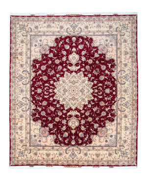 Persisk tæppe - Tabriz - Royal - 293 x 248 cm - mørkerød