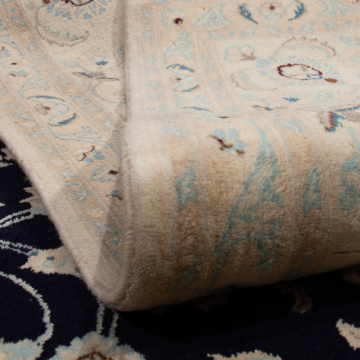 Persisk tæppe - Nain - 348 x 250 cm - mørkeblå