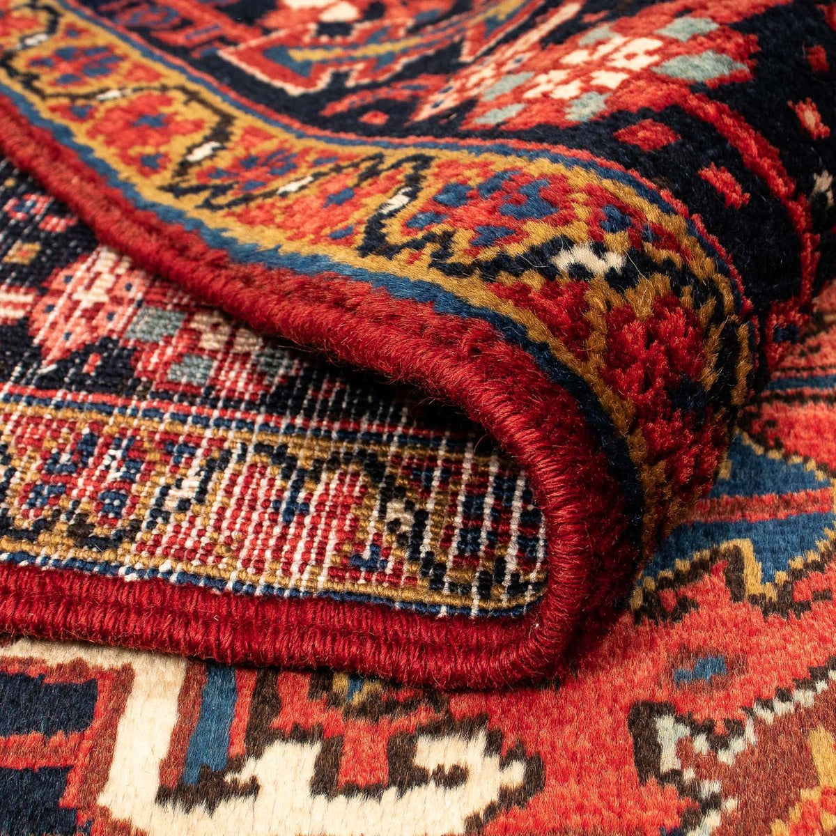 Persisk tæppe - Nomadisk - 368 x 286 cm - mørkerød