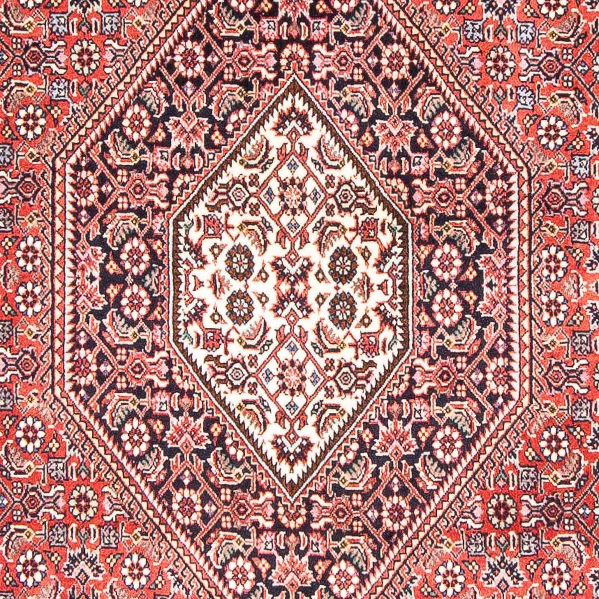 Persisk tæppe - Bijar - 172 x 106 cm - lysrød
