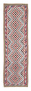 Løber Kelim-tæppe - orientalsk - 385 x 96 cm - flerfarvet
