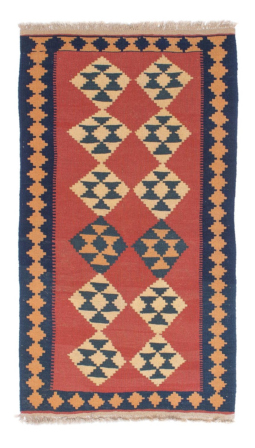 Kelim-tæppe - orientalsk - 152 x 87 cm - mørkerød