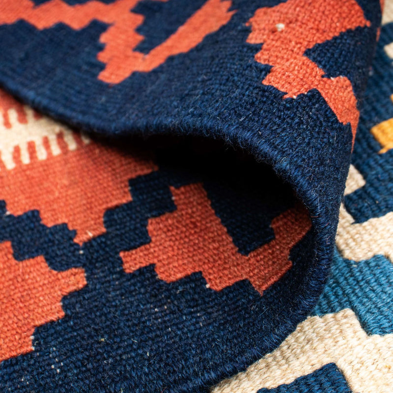 Kelim-tæppe - orientalsk - 216 x 154 cm - flerfarvet