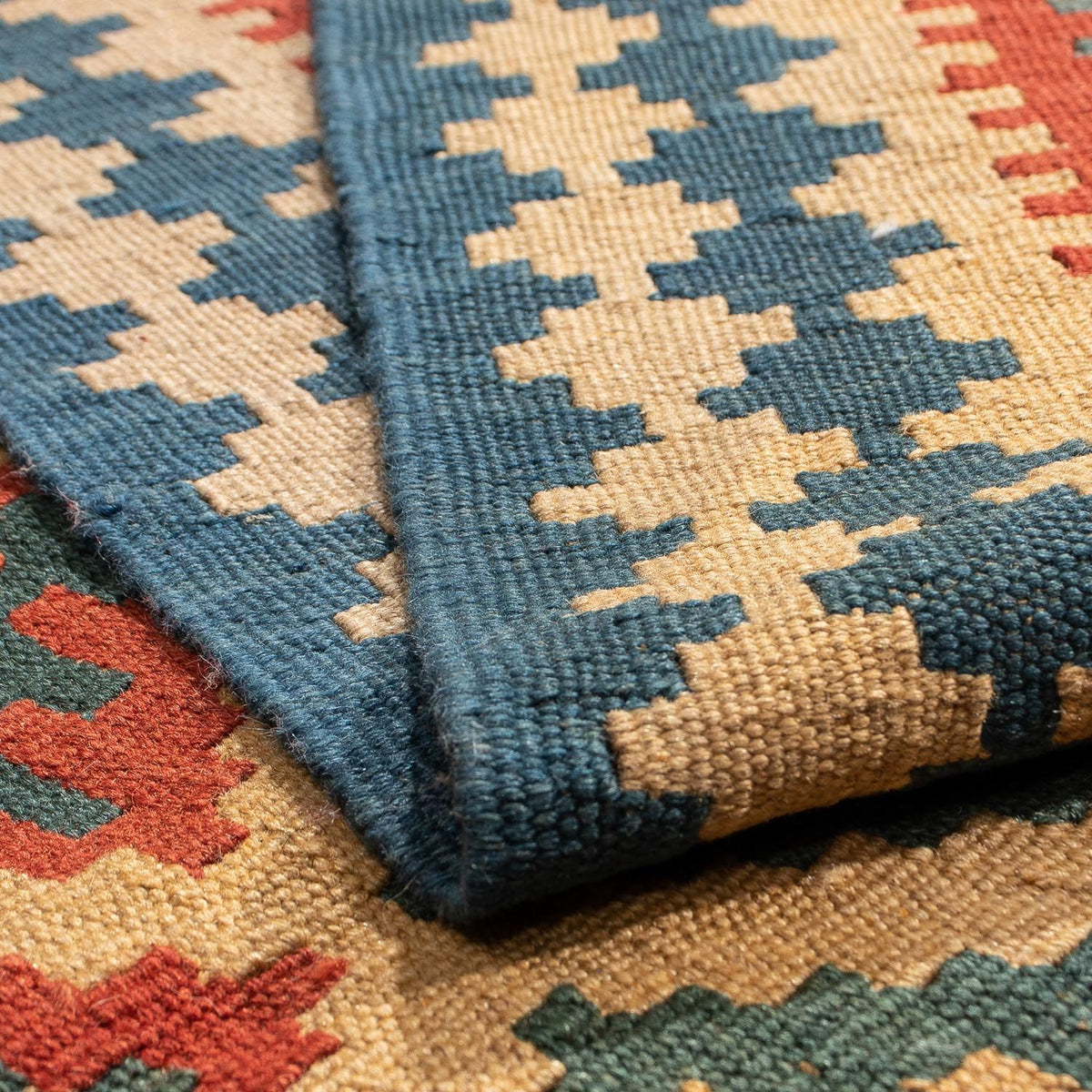 Kelim-tæppe - orientalsk - 211 x 154 cm - brun