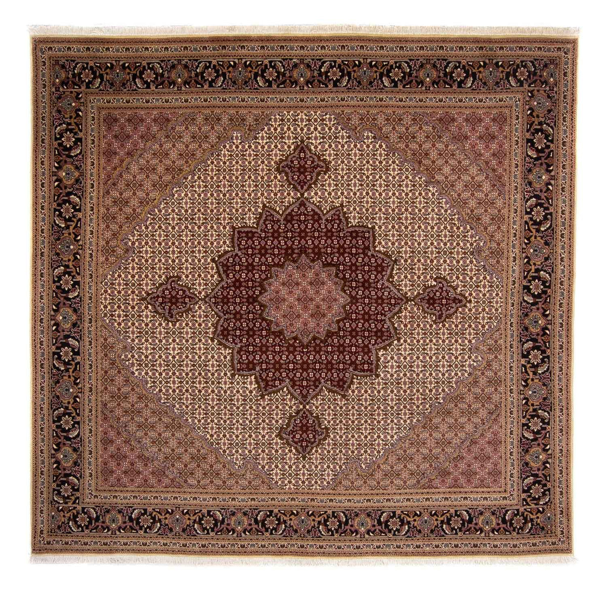 Persisk tæppe - Tabriz - Royal - 250 x 249 cm - brun