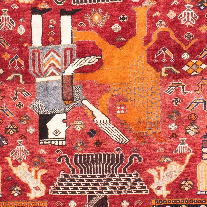 Persisk tæppe - Nomadisk - 155 x 111 cm - mørkerød