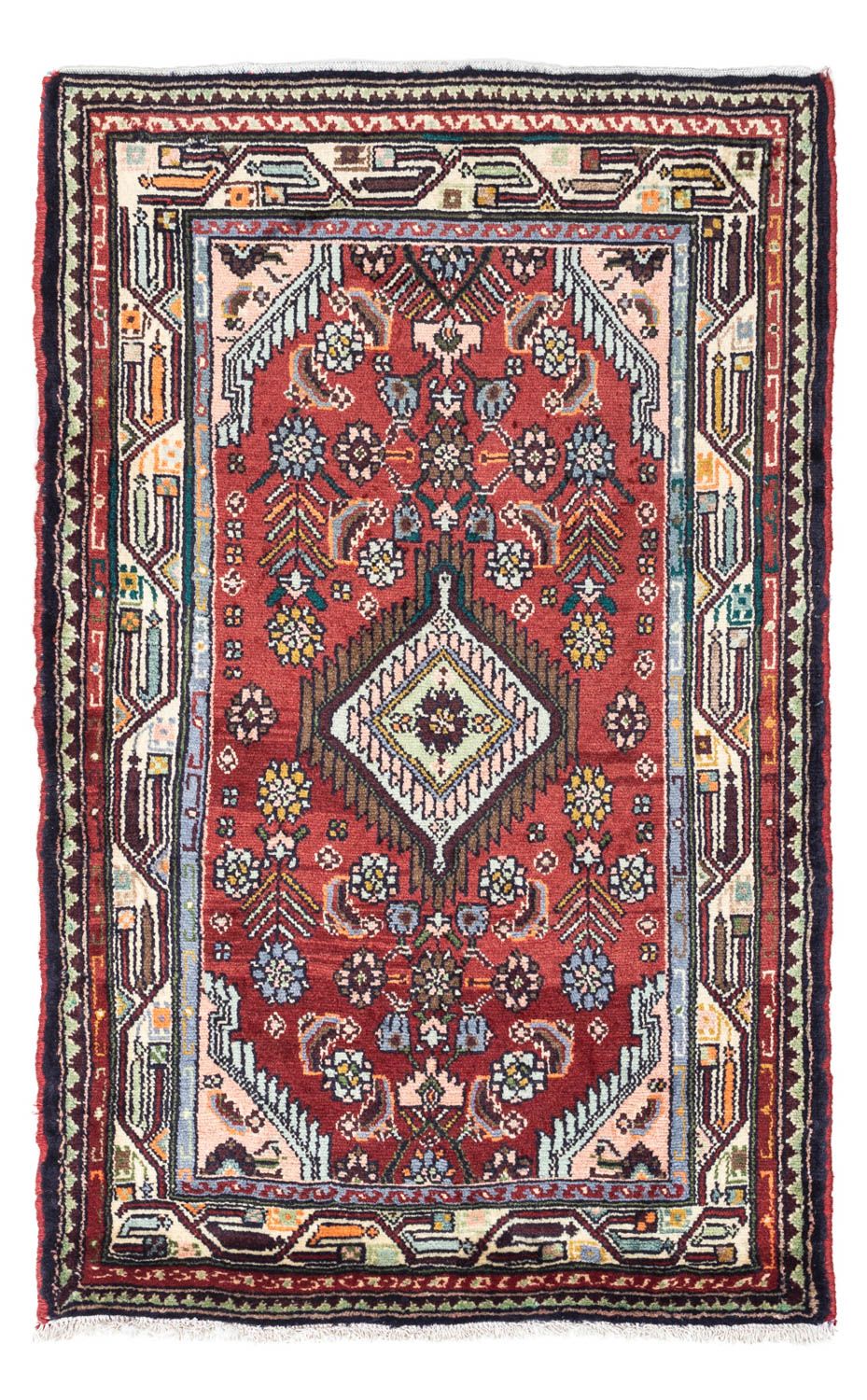 Persisk tæppe - Nomadisk - 128 x 80 cm - rød
