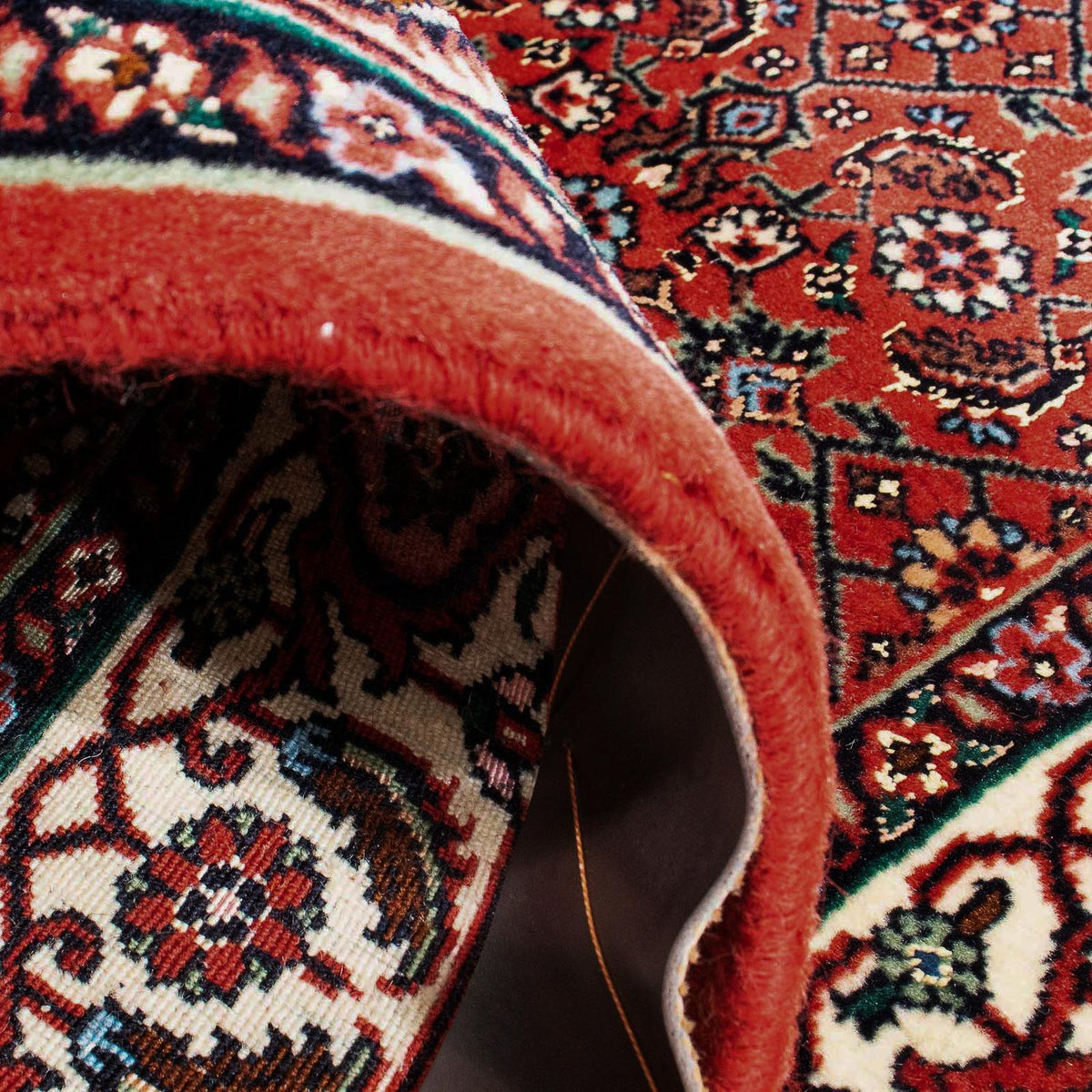 Persisk tæppe - Bijar firkantet - 97 x 95 cm - rød