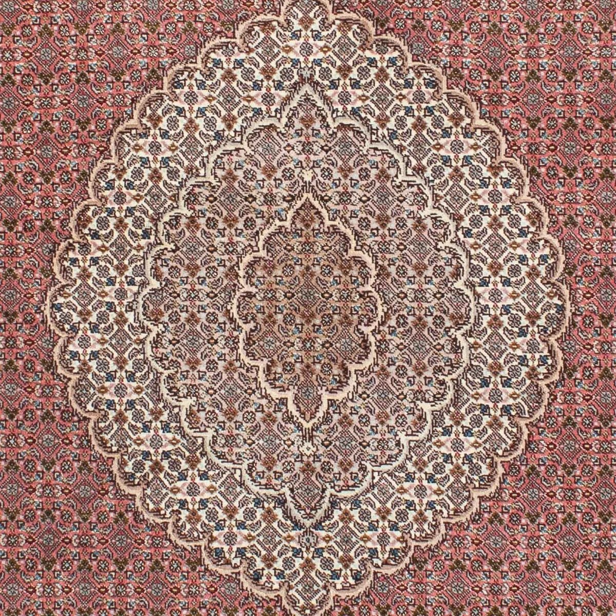 Persisk tæppe - Tabriz - 210 x 152 cm - lysrød