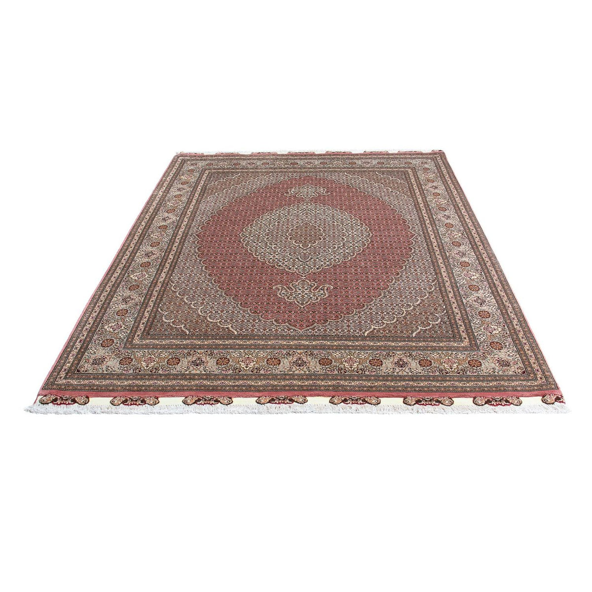Persisk tæppe - Tabriz - 210 x 152 cm - lysrød