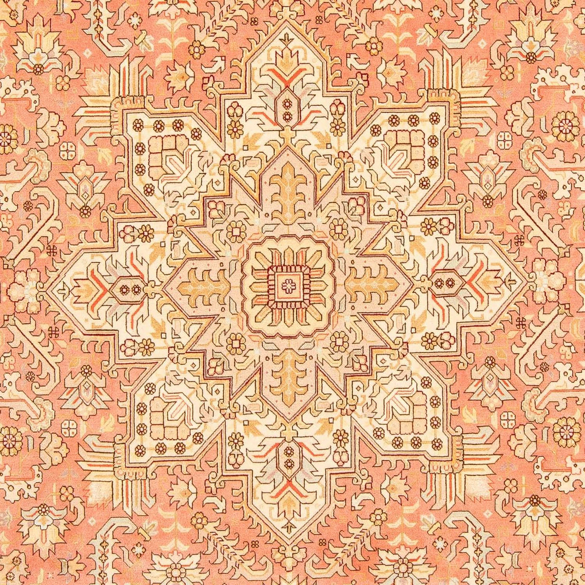 Persisk tæppe - Tabriz - Royal - 301 x 200 cm - lysrød