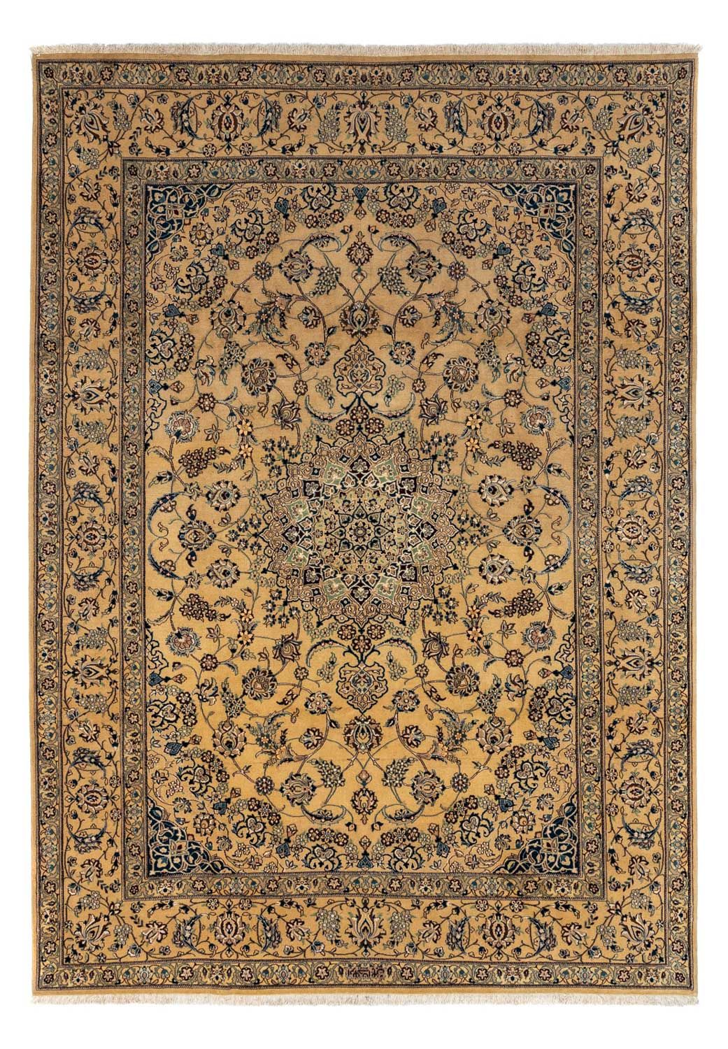 Persisk tæppe - Nain - Royal - 343 x 242 cm - lys brun