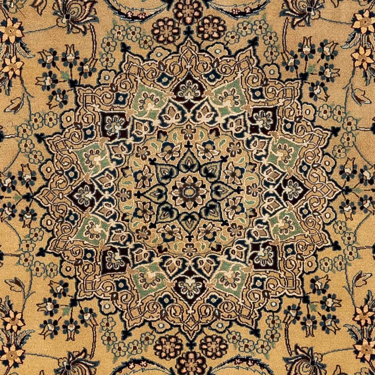 Persisk tæppe - Nain - Royal - 343 x 242 cm - lys brun