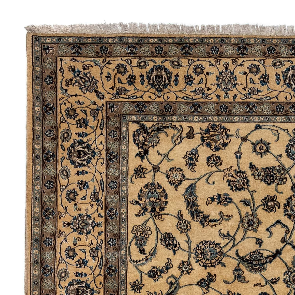 Persisk tæppe - Nain - Royal - 342 x 250 cm - mørk beige