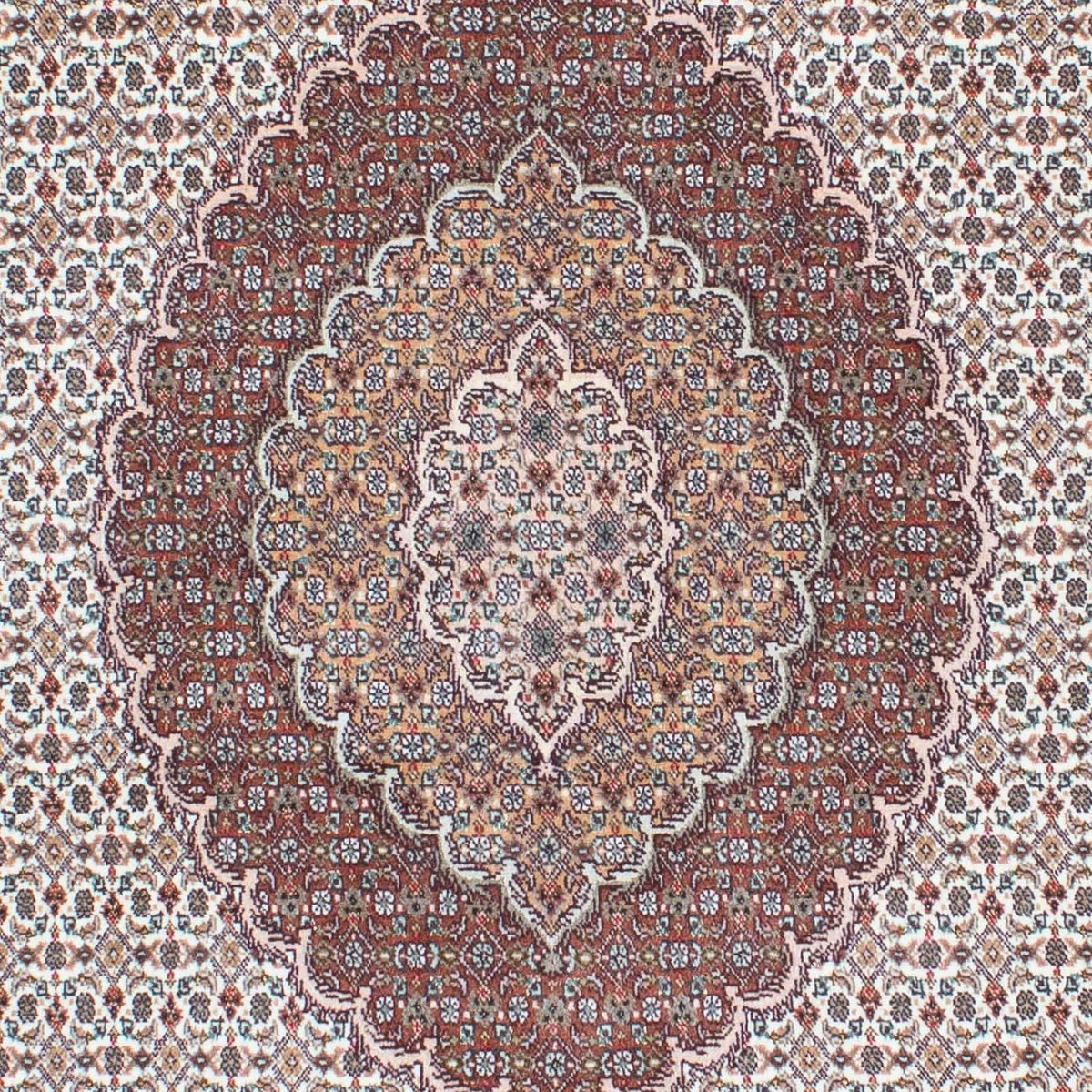 Persisk tæppe - Tabriz - 210 x 151 cm - lys brun