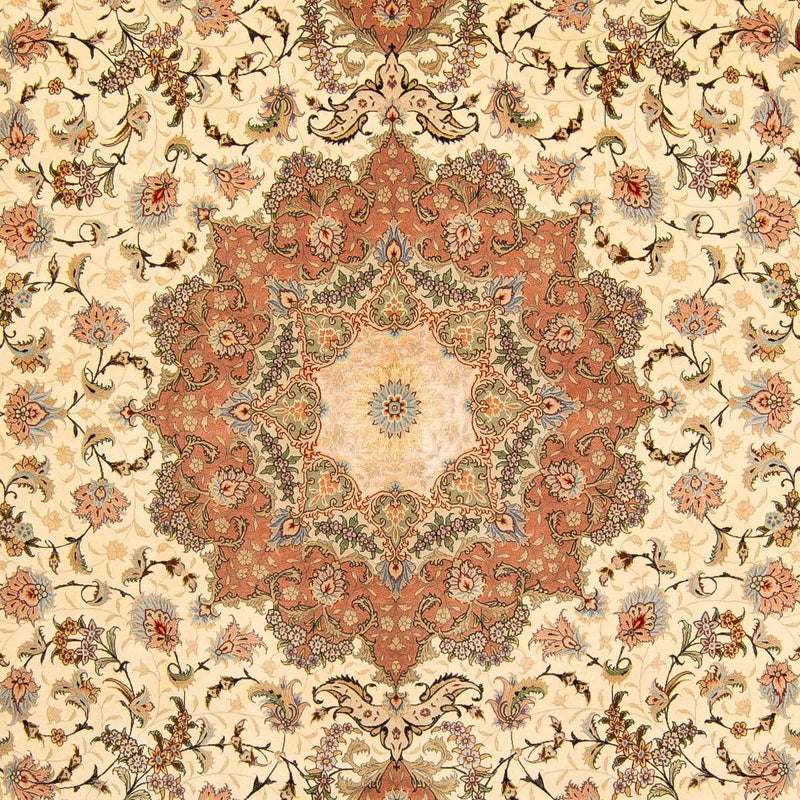 Persisk tæppe - Tabriz - Royal - 413 x 297 cm - brun