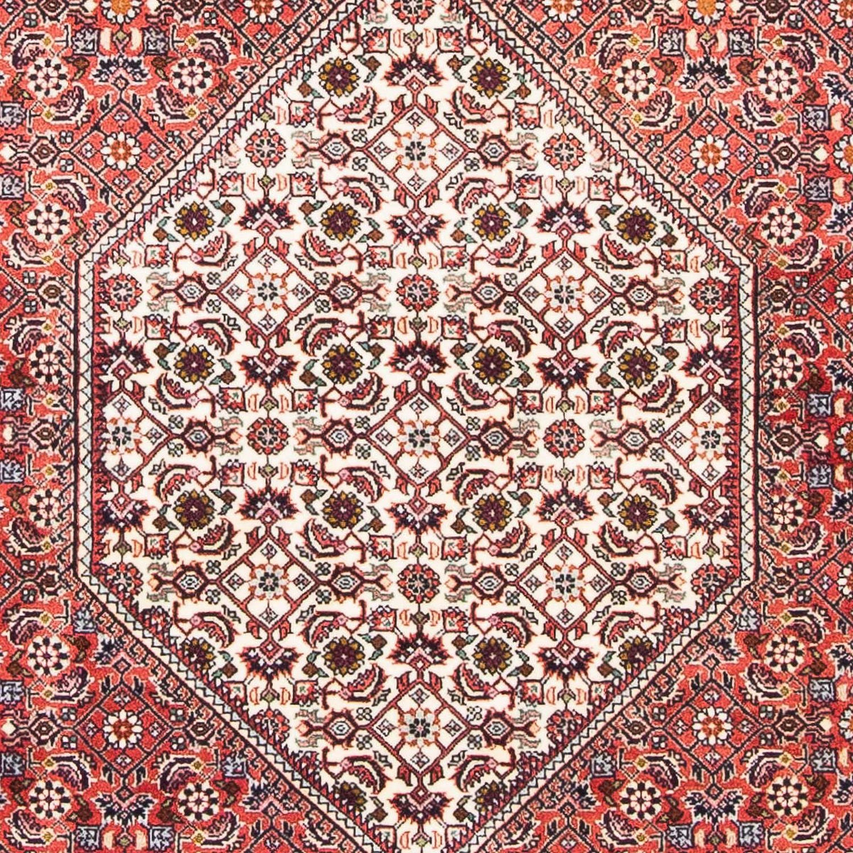 Persisk tæppe - Bijar - 174 x 108 cm - lysrød