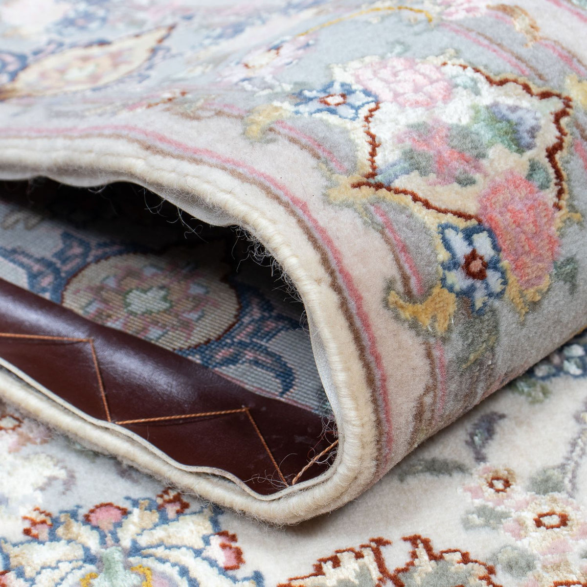Løber Persisk tæppe - Tabriz - Royal - 356 x 90 cm - beige
