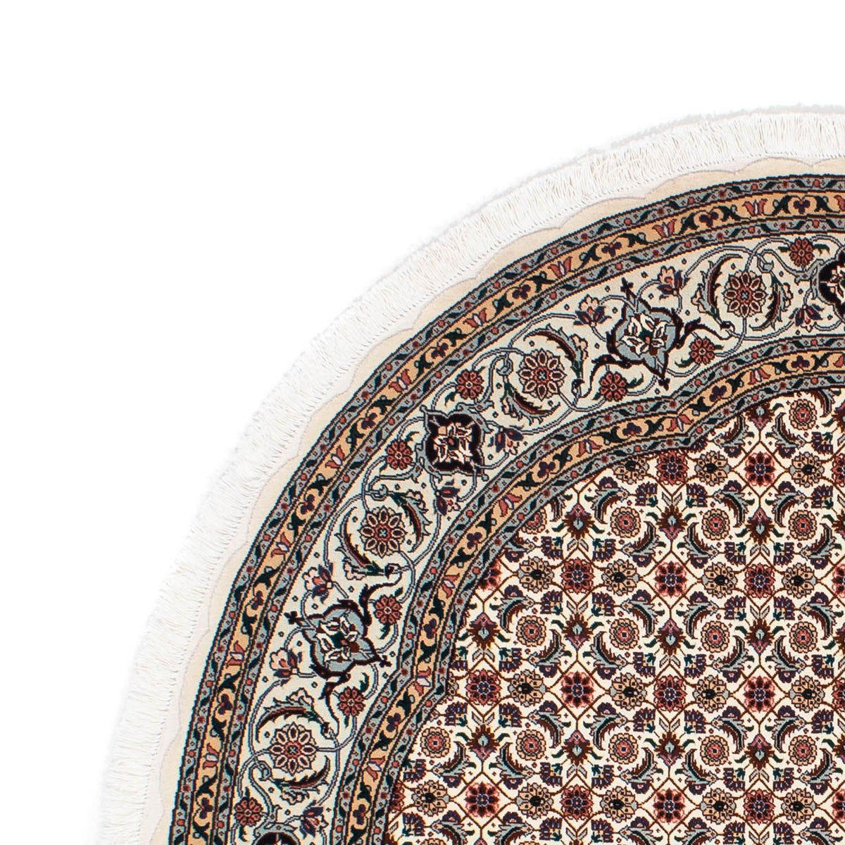Persisk tæppe - Tabriz - Royal rundt  - 151 x 151 cm - beige