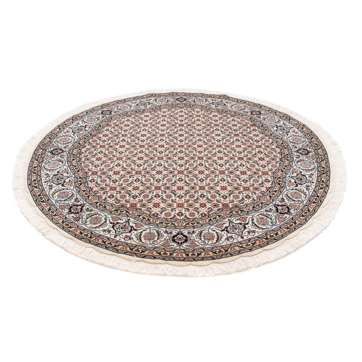 Persisk tæppe - Tabriz - Royal rundt  - 151 x 151 cm - beige