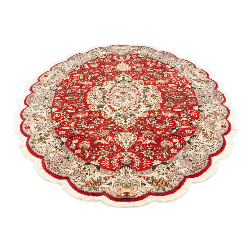Persisk tæppe - Tabriz - Royal oval  - 200 x 130 cm - rød