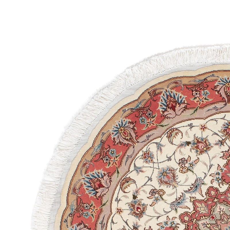 Persisk tæppe - Tabriz - Royal rundt  - 98 x 98 cm - beige