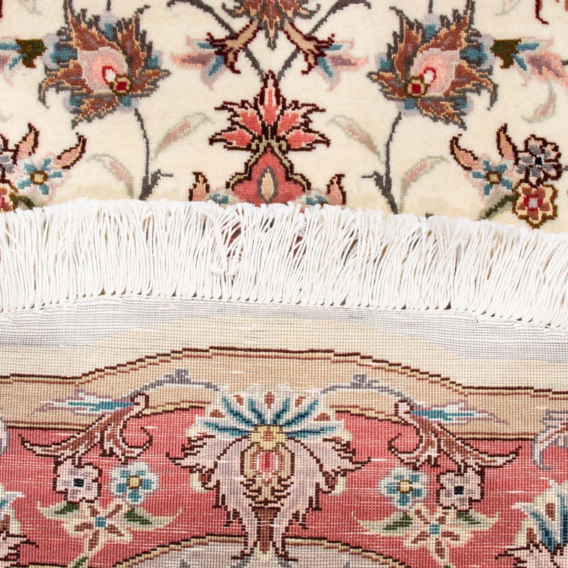Persisk tæppe - Tabriz - Royal rundt  - 98 x 98 cm - beige