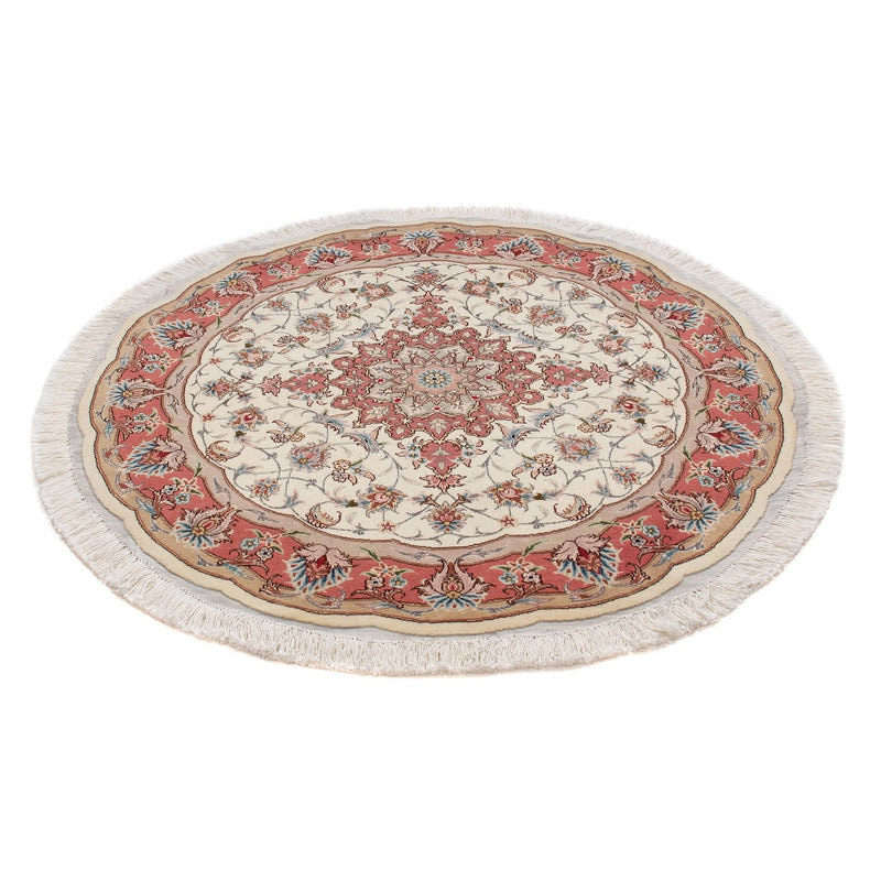Persisk tæppe - Tabriz - Royal rundt  - 98 x 98 cm - beige