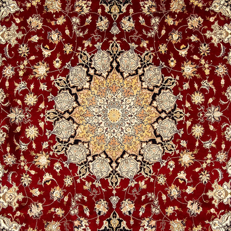 Persisk tæppe - Tabriz - Royal - 352 x 249 cm - mørkerød