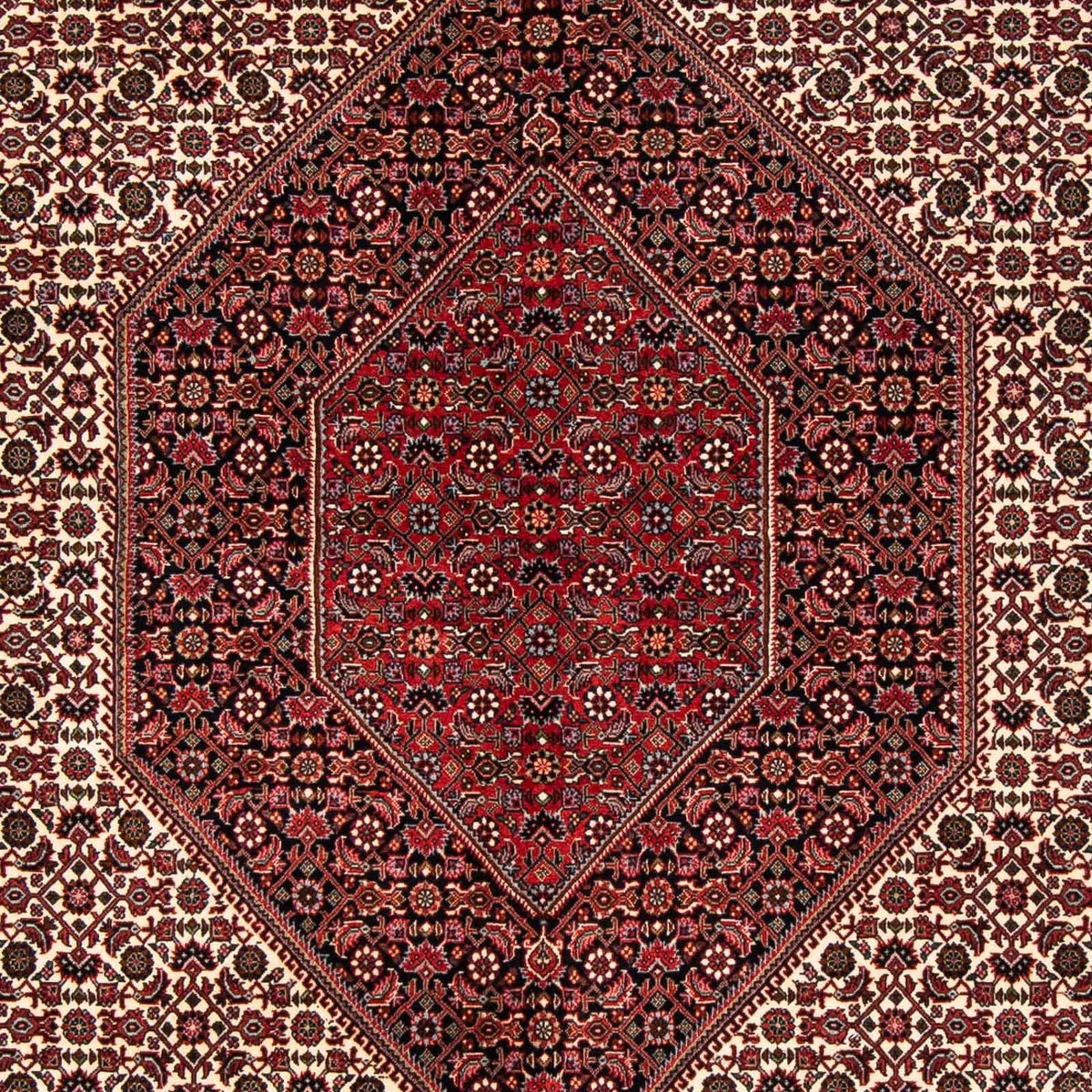 Persisk tæppe - Bijar - 251 x 171 cm - mørkerød