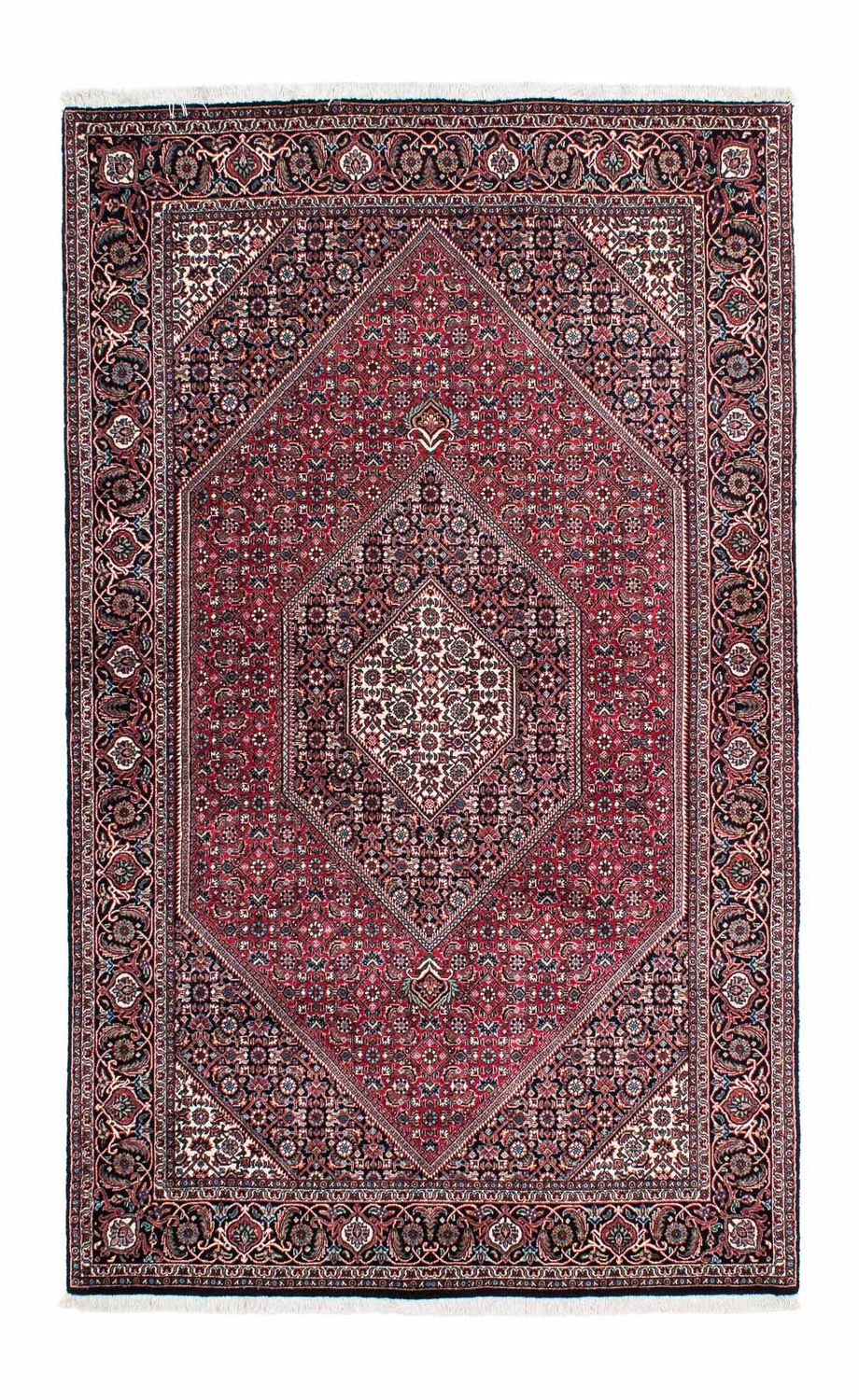 Persisk tæppe - Bijar - 209 x 128 cm - rød