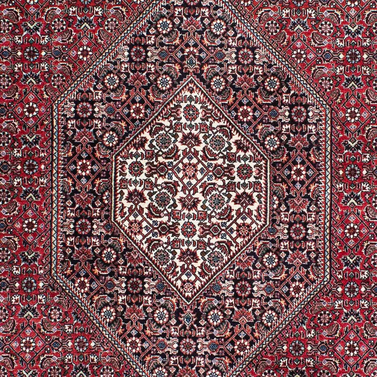 Persisk tæppe - Bijar - 209 x 128 cm - rød