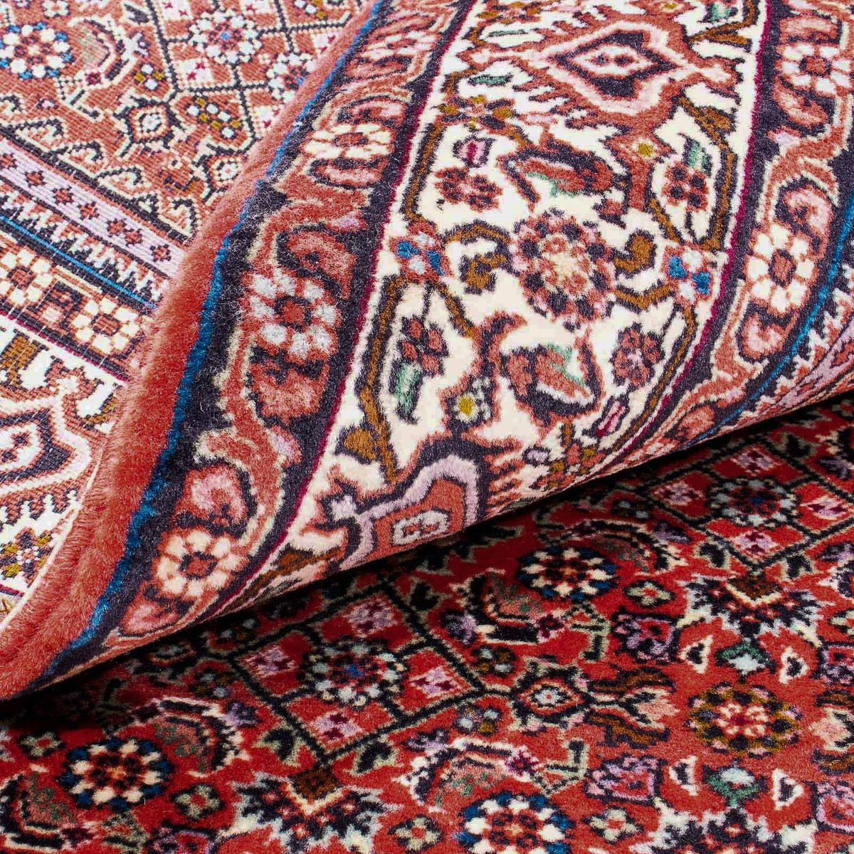 Persisk tæppe - Bijar - 175 x 110 cm - lysrød