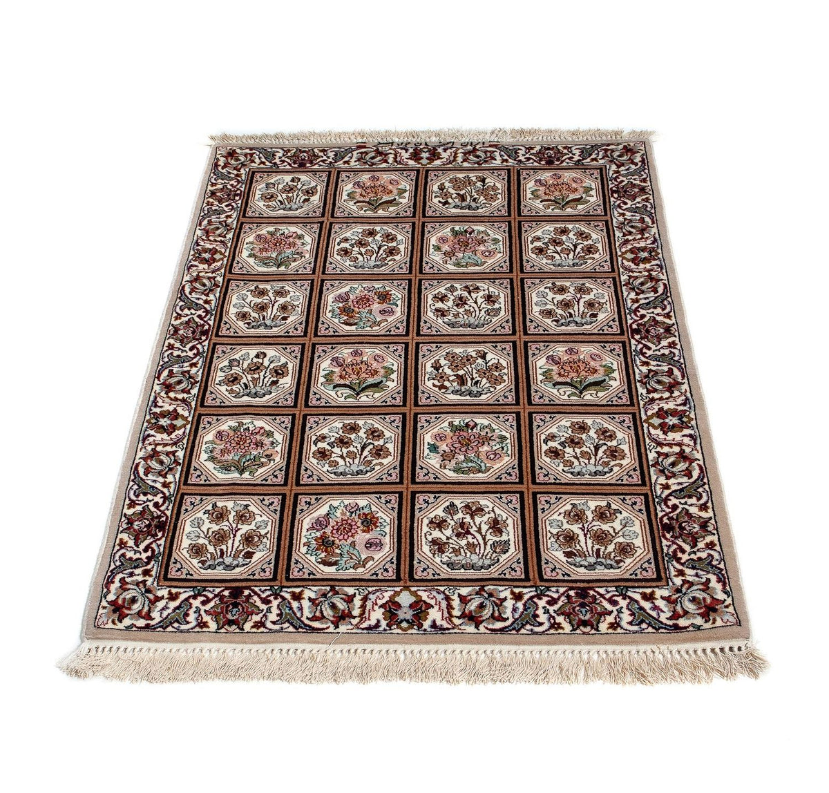 Persisk tæppe - Isfahan - Premium - 103 x 70 cm - lys brun