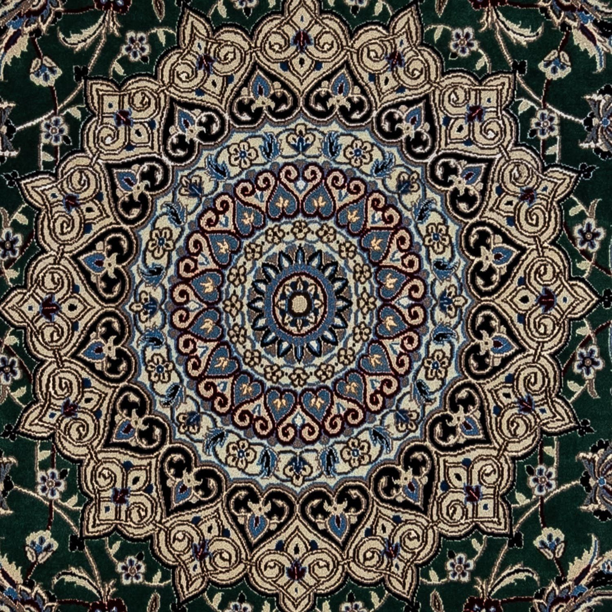 Persisk tæppe - Nain - Royal - 354 x 245 cm - mørkegrøn