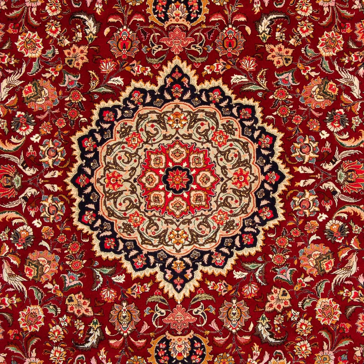 Persisk tæppe - Tabriz - Royal - 303 x 209 cm - mørkerød