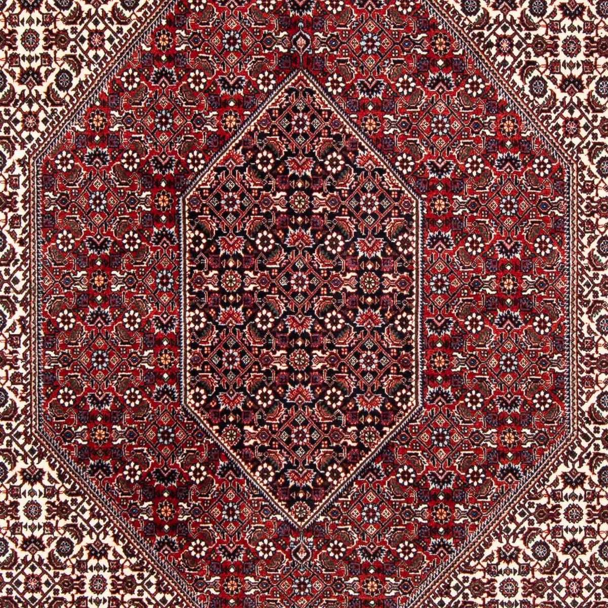 Persisk tæppe - Bijar - 241 x 170 cm - mørkerød