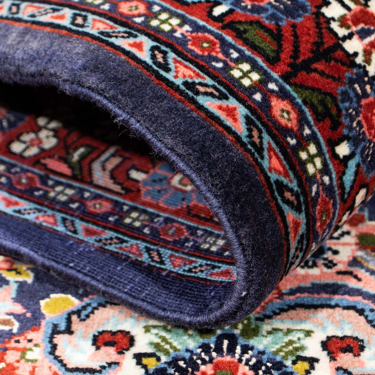Persisk tæppe - Nomadisk - 154 x 103 cm - mørkeblå